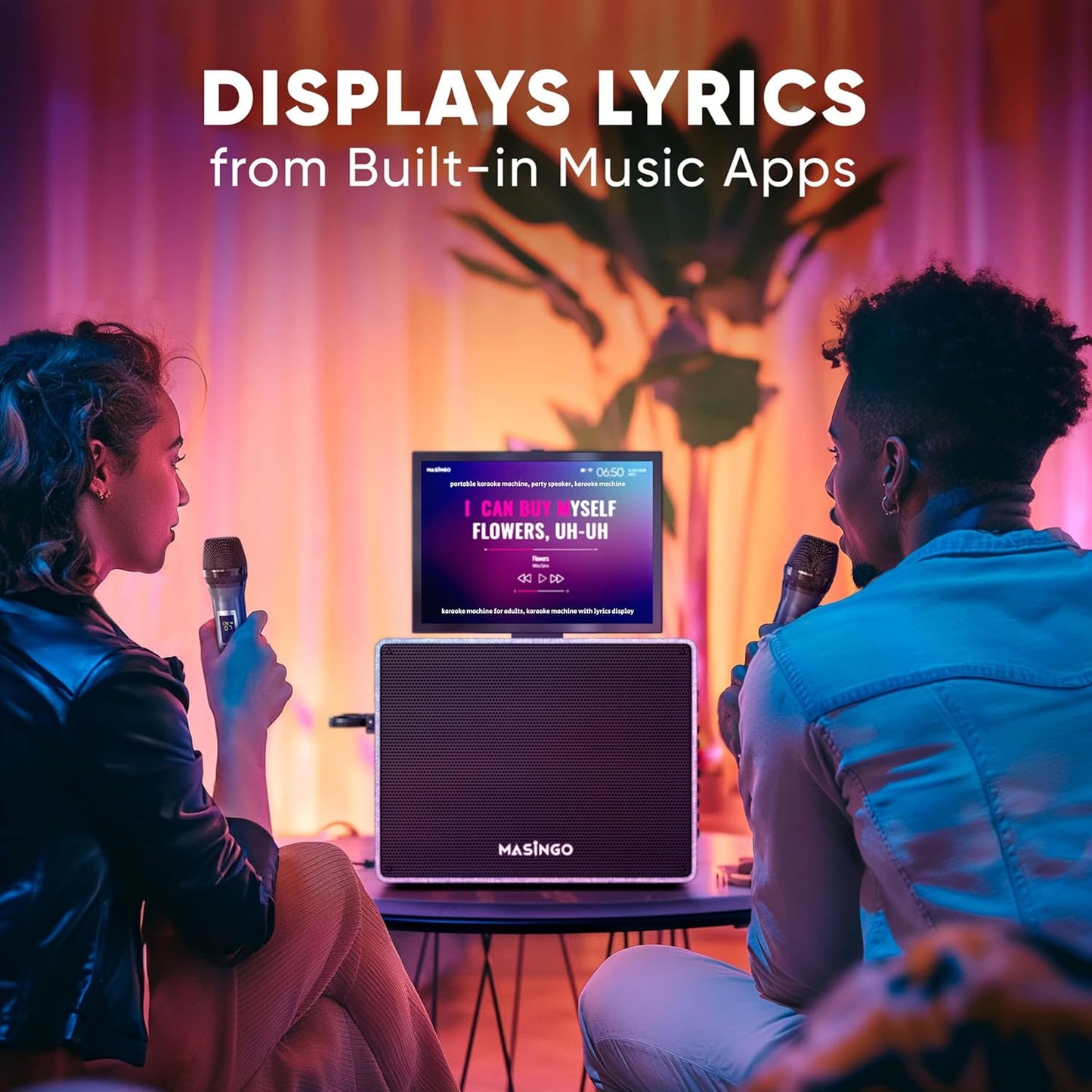 Professional Karaoke Machine with Lyrics Display Screen for Adults, 2 Wireless Microphones, Bluetooth Portable PA Speaker System Set with Built in 15" Touch Tablet with Android & WiFi, Alto X6