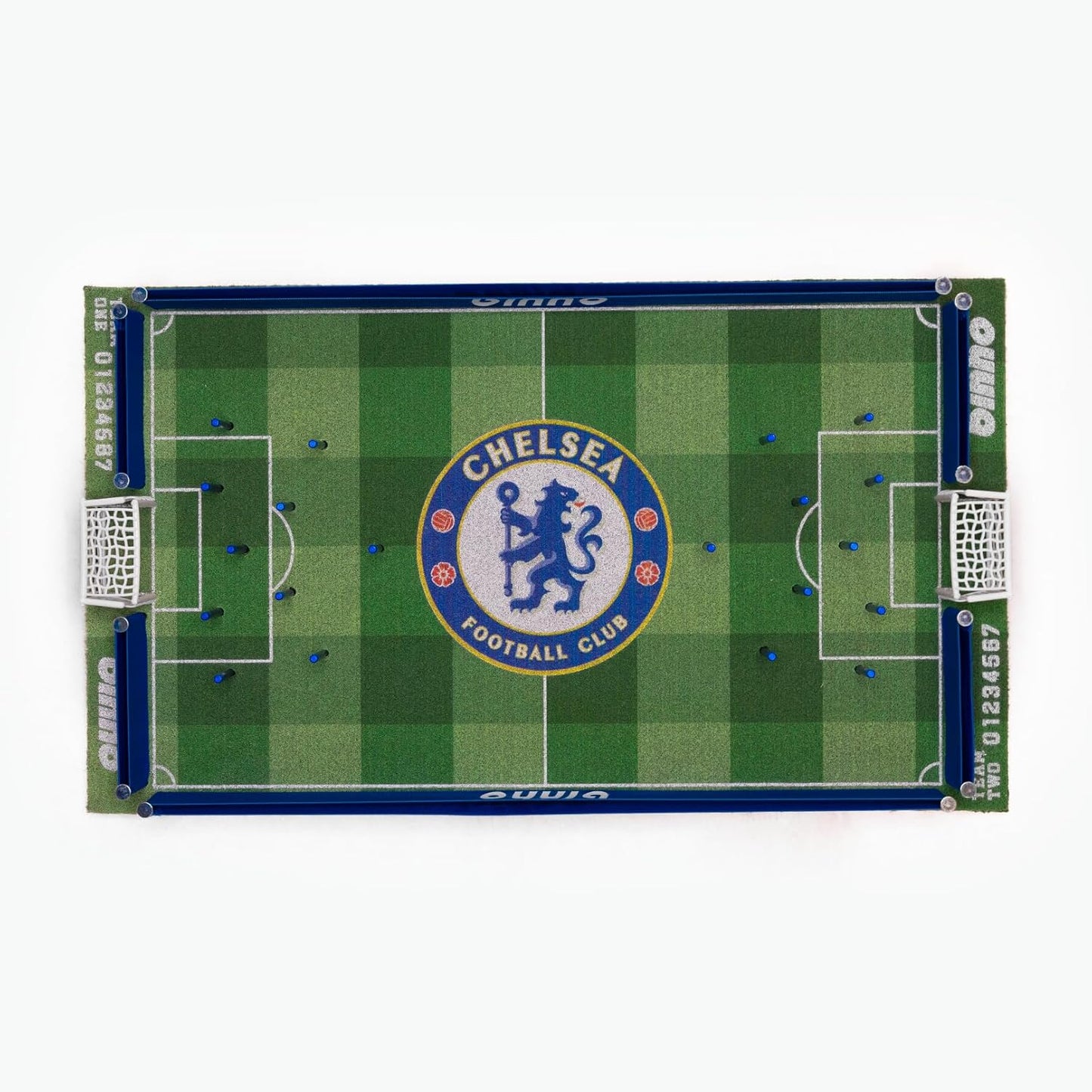 Binho Board Classic Board Game Chelsea Edition - 2-Player Fast-Paced Finger Flicker Pinball Family Board Games - Portable Tabletop Sports Game Set for Any Occasion