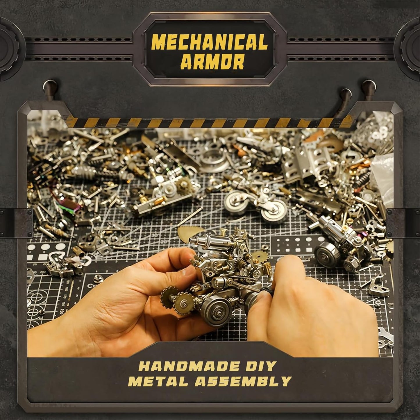 3D Metal Puzzle for Adults, Metal Model kit, Mechanical Armor Puzzle, Adult Brain teasers- The Best Gift for Men (Guardian)