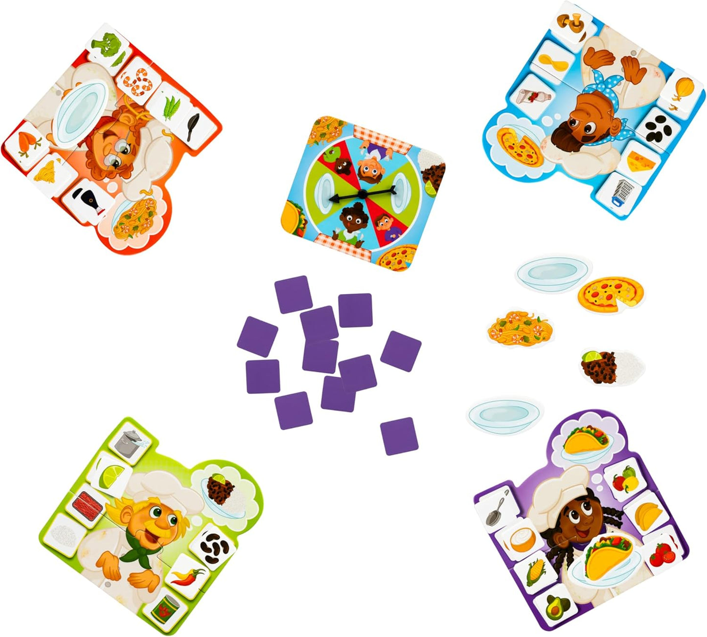 ORCHARD TOYS Crazy Chefs Game - New Art, Help The Crazy Chefs Gather Their Ingredients & Utensils to Prepare a Delicious Meal, The Player Whose Dish is Ready First Wins, Ages 3-6, for 2-4 Players