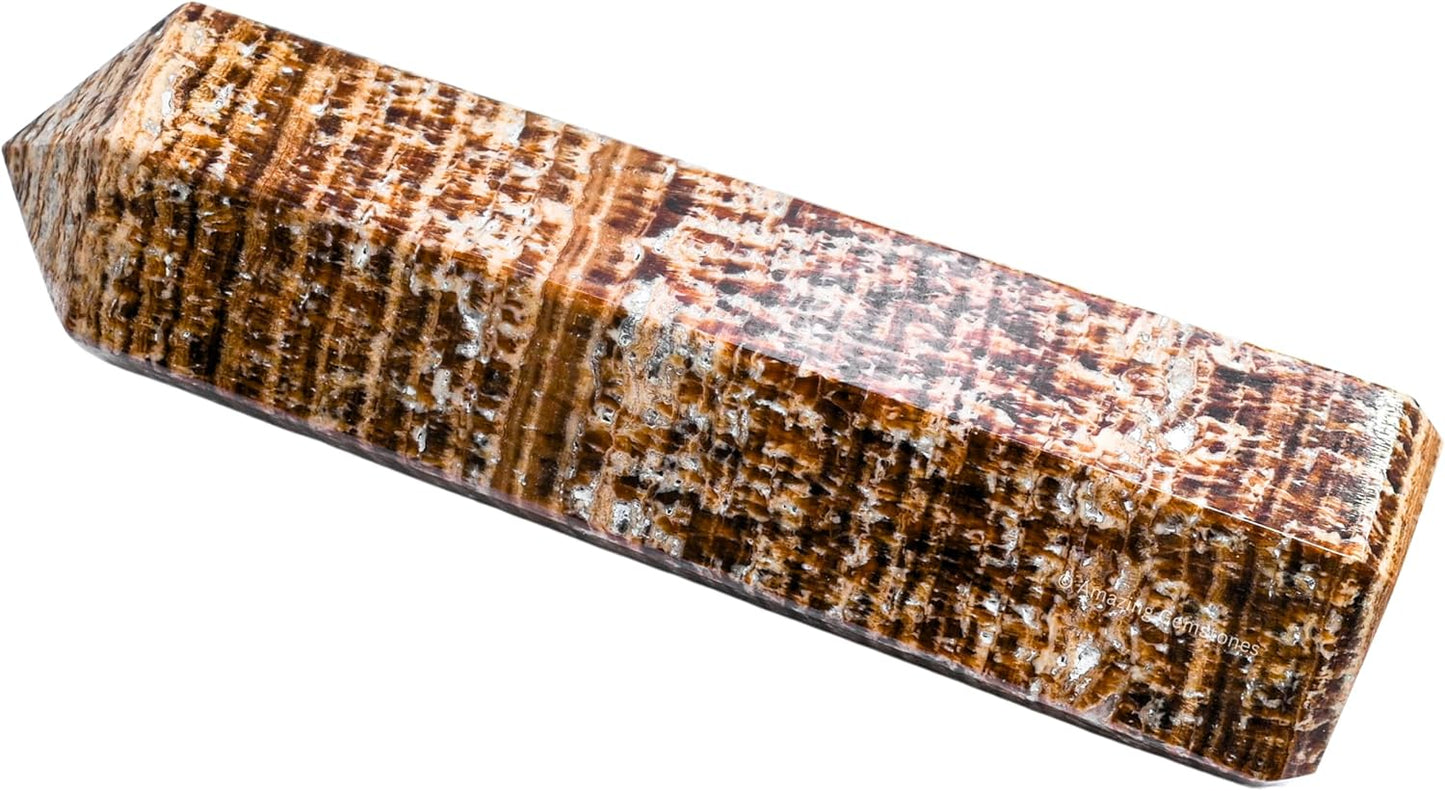 Amazing Gemstone Large Aragonite Crystal Towers ~ Natural Healing Crystal Point Obelisk for Reiki Healing and Crystal Grid (5.5" to 6" Inch)