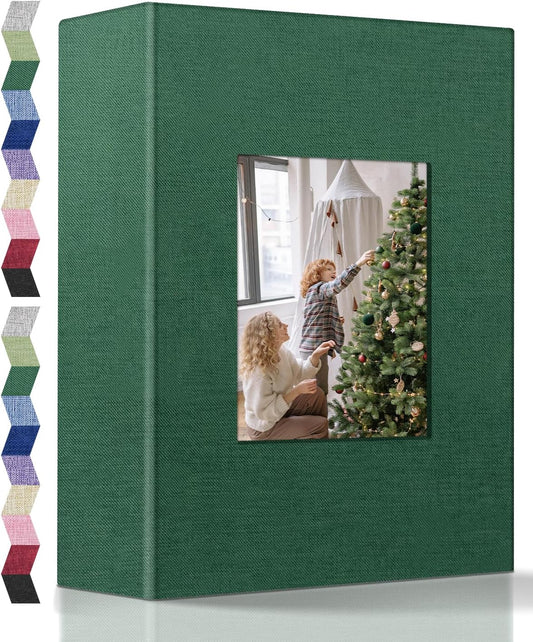 popotop Photo Album 4x6-200 Photos Photo Books with 200 Horizontal Pockets,Linen Cover Albums for Family Wedding Anniversary Baby Vacation Pictures