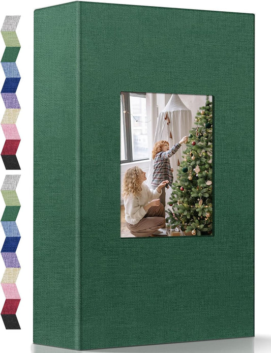 popotop Photo Album 4x6-300 Photos Linen Cover Photo Books with 300 Horizontal Pockets,Slip-in Picture Albums for Family Wedding Anniversary Baby Vacation Pictures