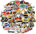 QTL Truck Stickers for Kids Boys Tractor Stickers for Water Bottles Easter Basket Stuffers Gifts for Kids Boys 50Pcs