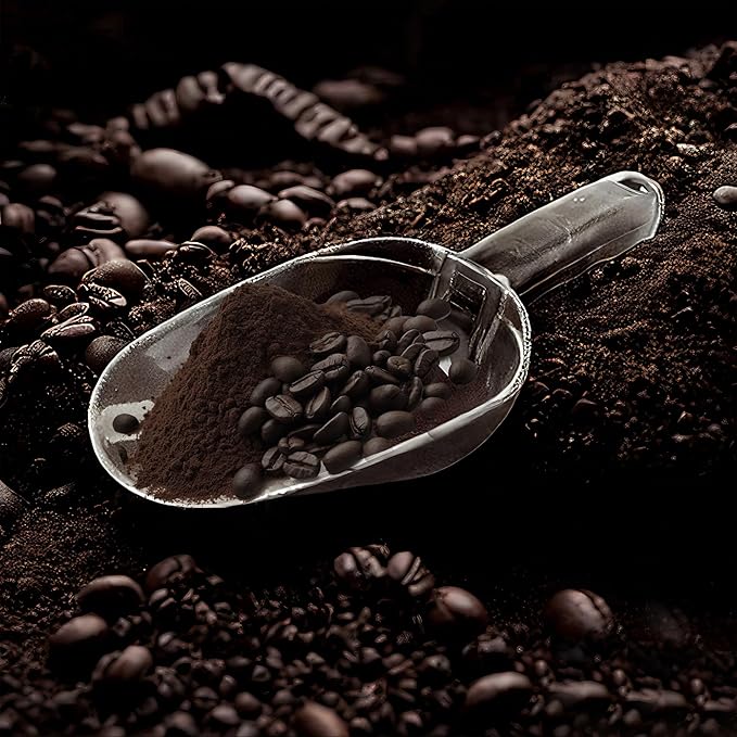 3PCS Clear Plastic Ice Scoop, 12 ounces Alec Ice Scoop, Kitchen Scoop for Ice Bucket Ice, Popcorn, Coffee Beans, Flour (12 oz.)