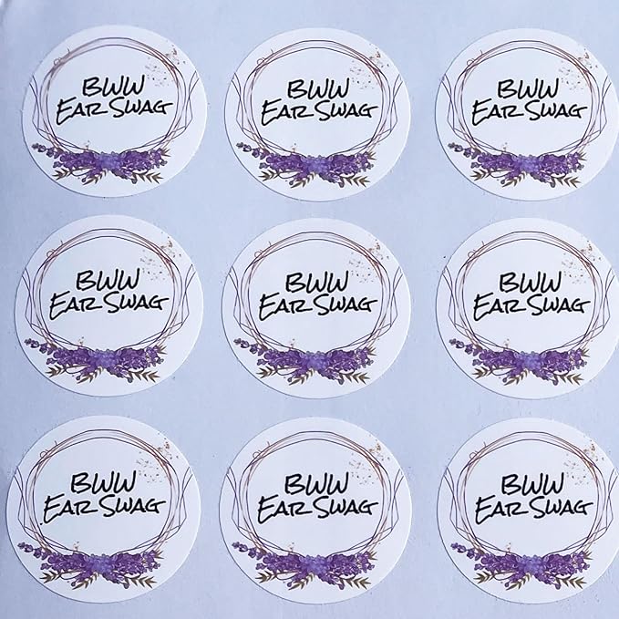 Premium Custom Stickers Labels - Personalized Stickers for Businesses Logo and Name. Birthday Pets and Label Product Boxes Wedding Favors Waterproof Labels (wreath 8, 2.5 inch)