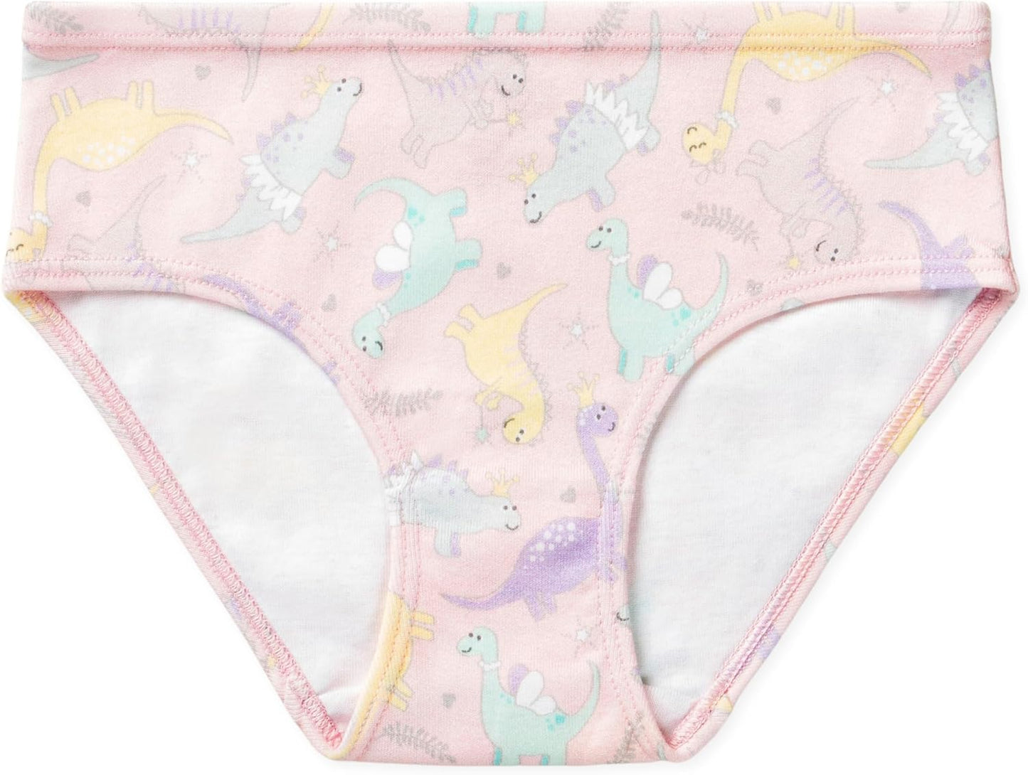 Lucky & Me Girls 100% Organic Cotton Underwear Briefs, Gracie 7 Pack