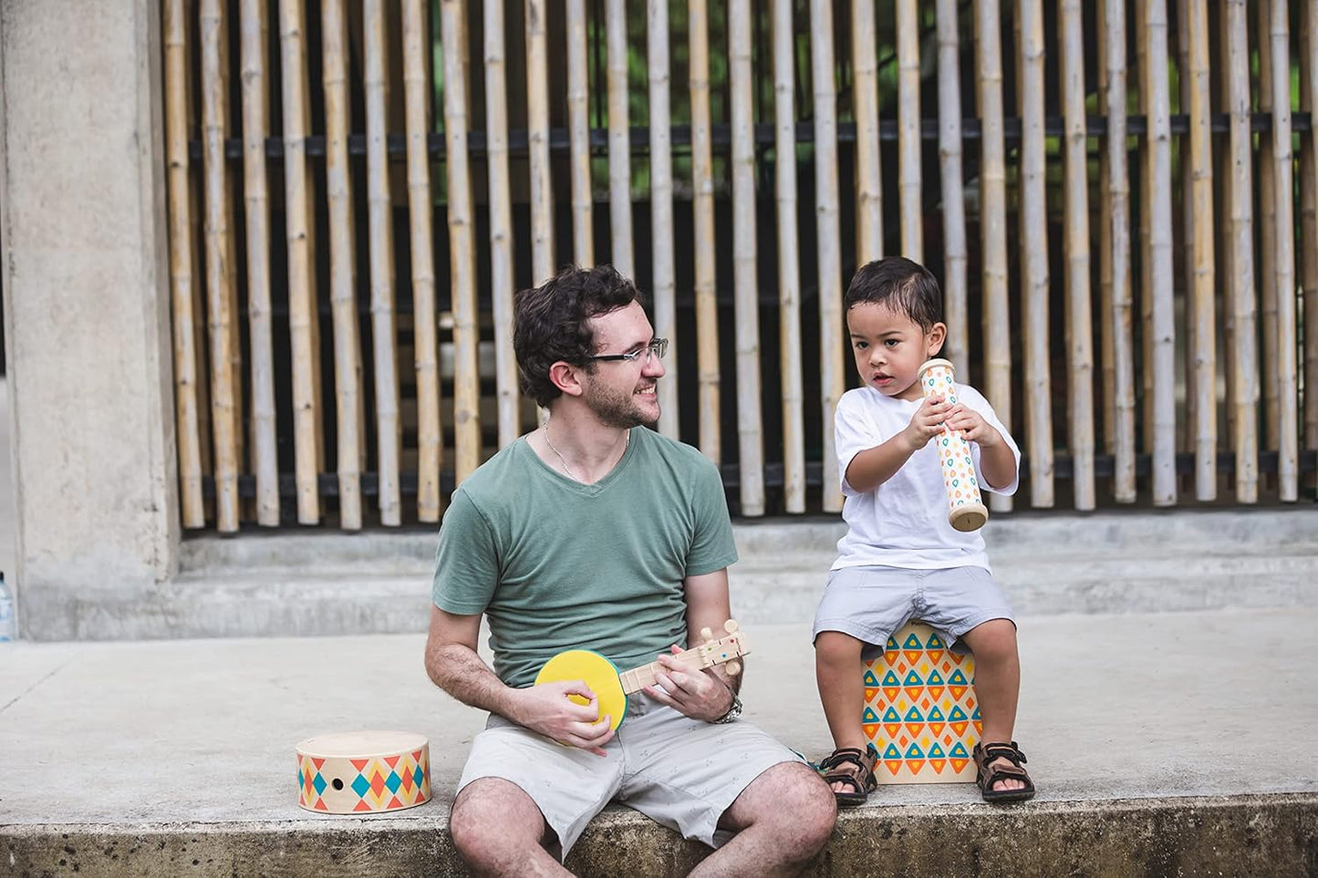 PlanToys® Wooden Rain Maker Musical Toy for Toddlers | Baby Rain Stick for Sensory & Auditory Development | Eco-Friendly Educational Toy for 12+ Months