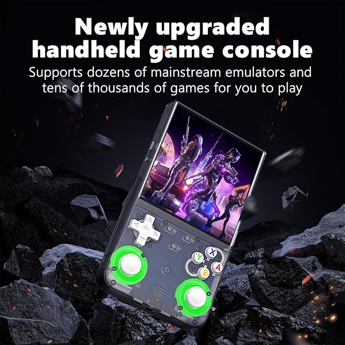 2025 New Upgrade R36ULTRA Retro Handheld Game Console with 64G Built-in 21000+ Classic Games,Portable Hand Held Open Source Linux System 4.0-in 4k HD IPS Screen Video Player (White)
