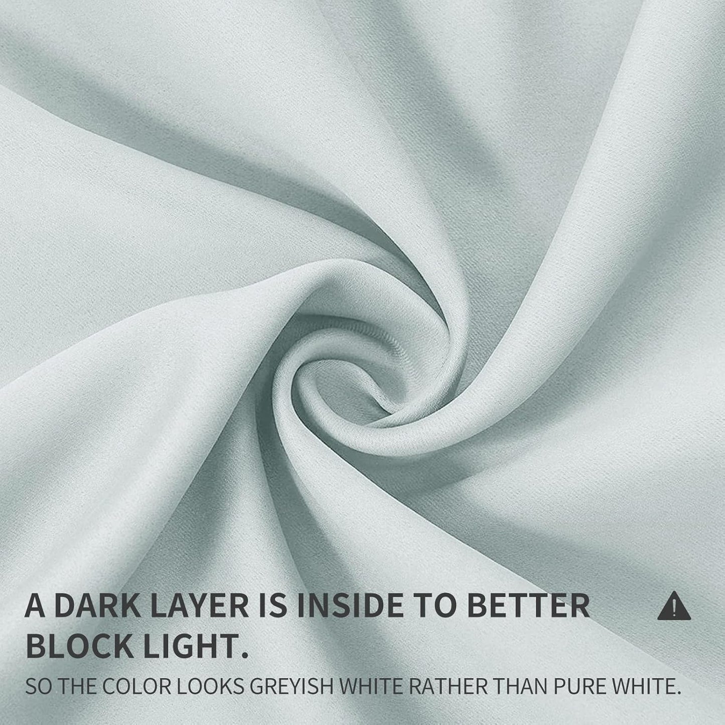 Joydeco White Curtains 72 Inches Long 2 Panels Set, Thermal Insulated Long Curtains& Drapes 2 Burg, Room Darkening Grommet Drapes for Living Room Bedroom Window (W52 x L72 Inch, Greyish White)