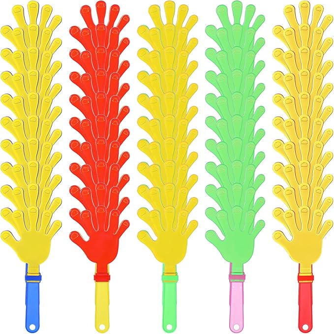 80 Pcs Hand Clappers, 7.48 Inch Noise Makers Bulk, Party Clappers Noisemakers for Sports Events, Birthday Extravaganzas(Colorful)