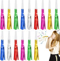24 Pcs Glitter Noise Makers Metallic Fringed Party Blower for Adults Birthday Graduation New Years Party Favors Supplies (Colorful)