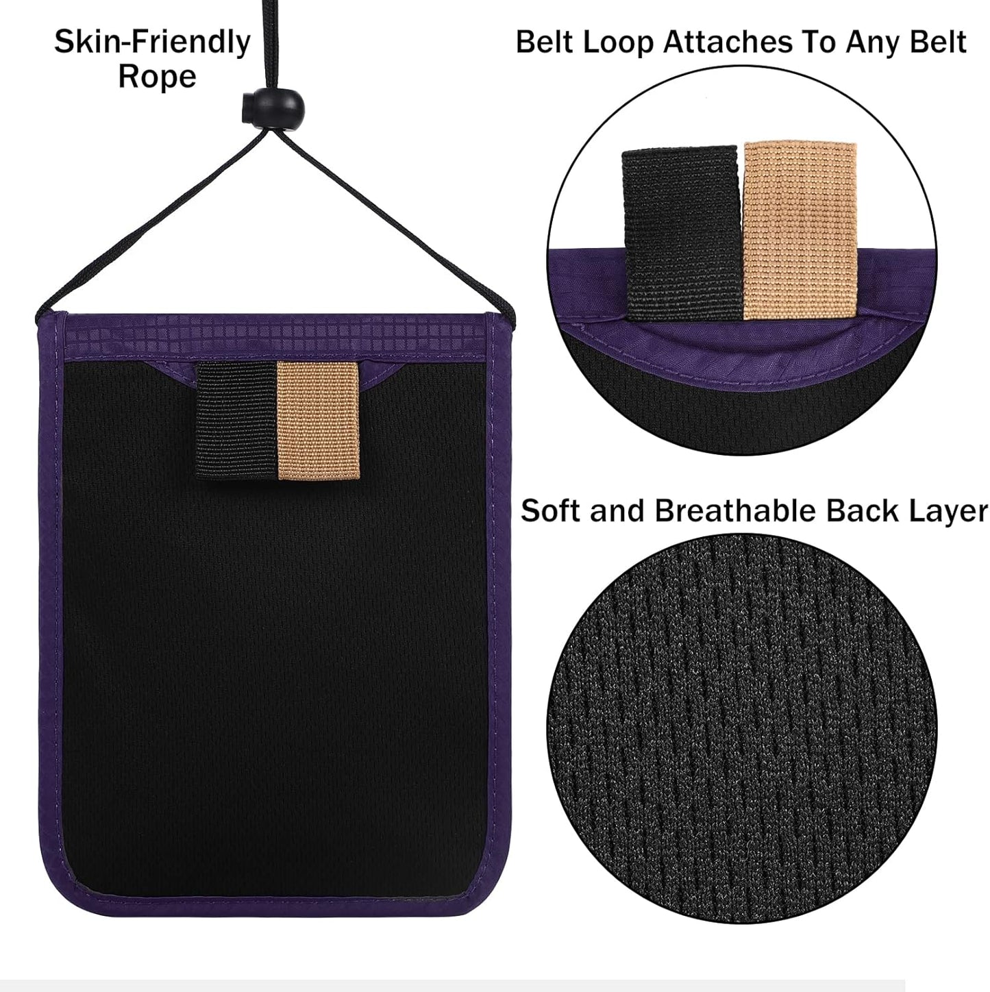 Travel Pouch Neck Wallet Family Passport Holder Organizer Case with RFID Blocking