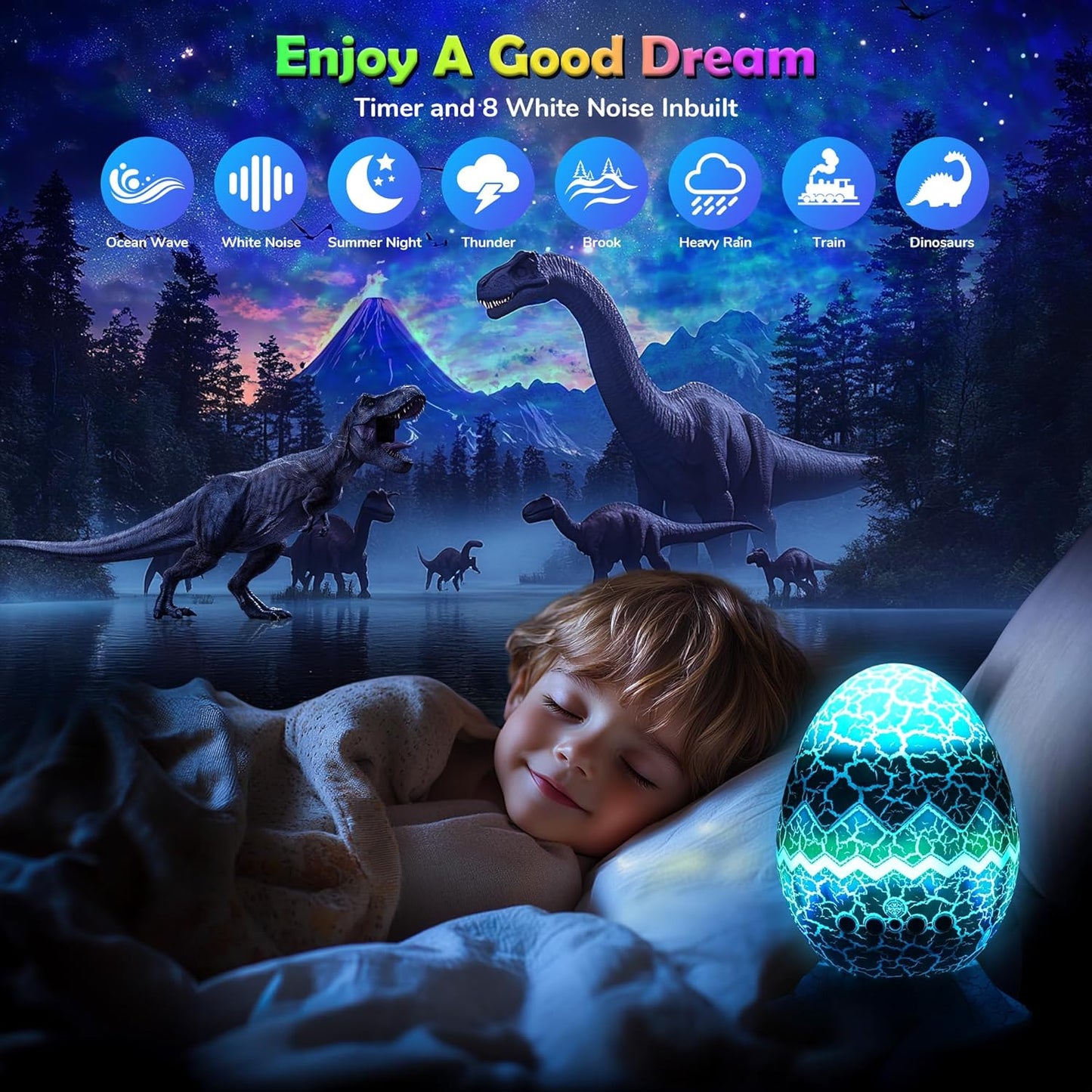Star Projector Night Light, Galaxy Projector for Bedroom, 15 Color Mode Built-in 8 White Noise, and Bluetooth 5.1 Speaker, Remote & App Control, Timer Function, Christmas Light Projector for Kids