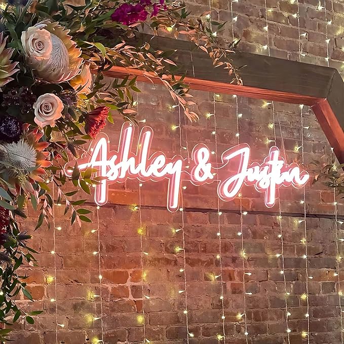 Custom Neon Signs for Wall Decor, Personalized Your Own Neon Name Sign Customizable for Bedroom Wedding Birthday Party Decorations Custom Neon Sign