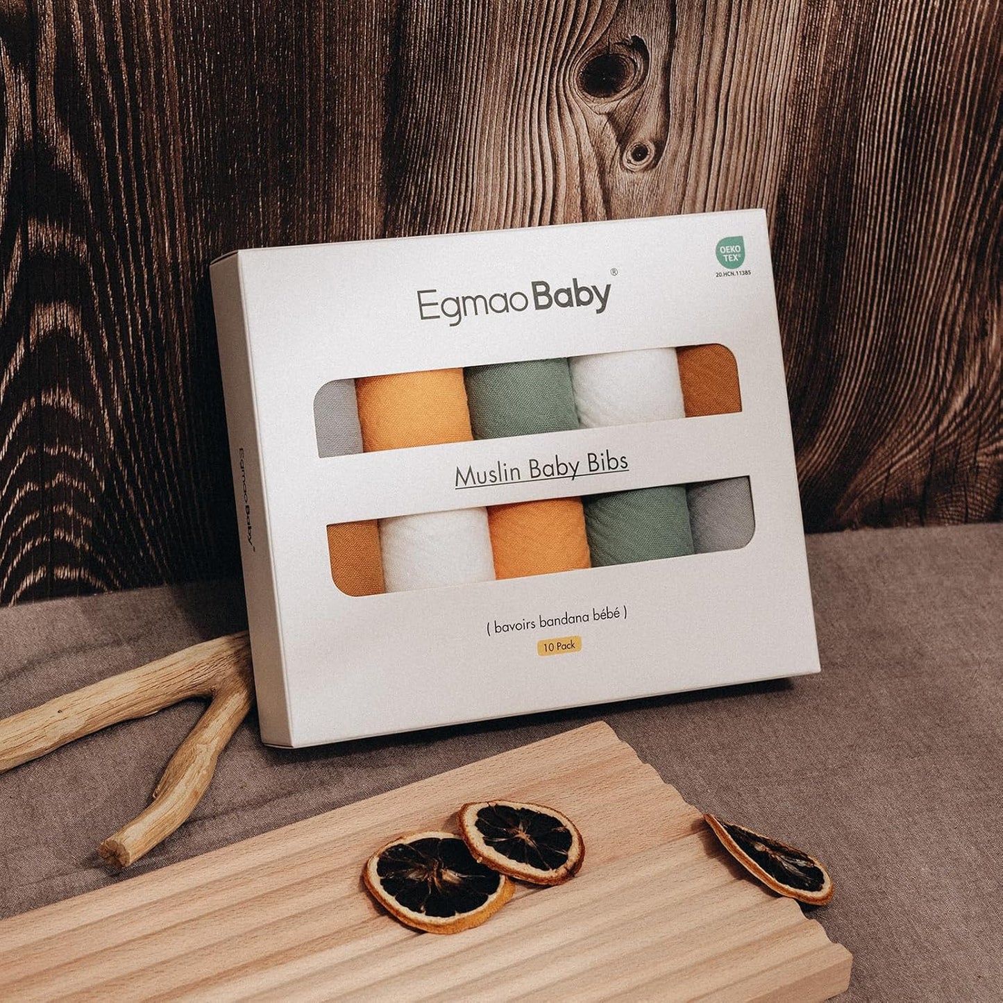 Muslin Baby Bibs for Boys Girls,10 Pack Super Absorbent Baby Bandana Drool Bibs Set for Teething and Drooling,100% Cotton Soft for Infant,Newborn