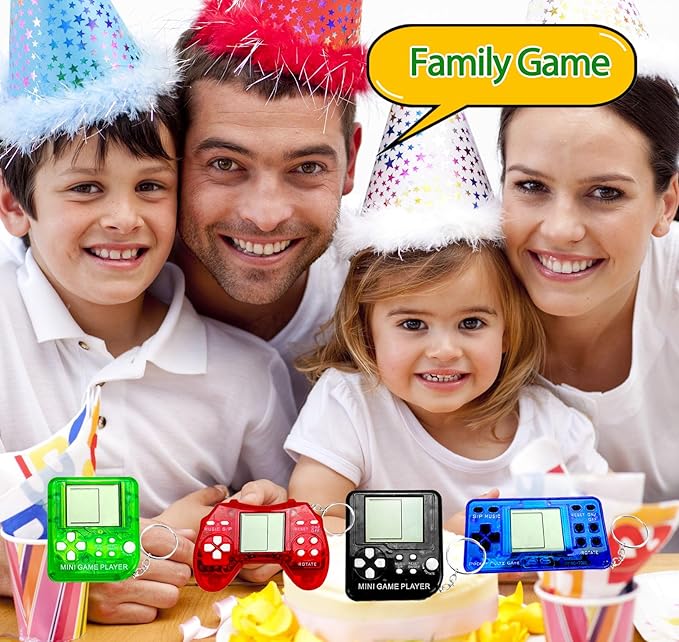 25Pcs Video Game Keychain Video Game Party Favors Video Game Party Supplies 3 Styles Mini Game Console Fidget Toys Bulk for Kids Classroom Prizes Goodies Bags Stuffer Backpack Keychain