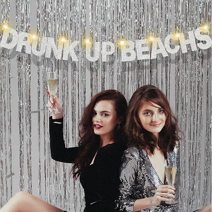 175Pcs DIY Glitter Customizable Banner Kit Happy Birthday Letter Banner Winter Wonderland Banners Snowflake Personalized Banners Decor Baby Shower Birthday Party Decorations Supplies(Glitter Silver)