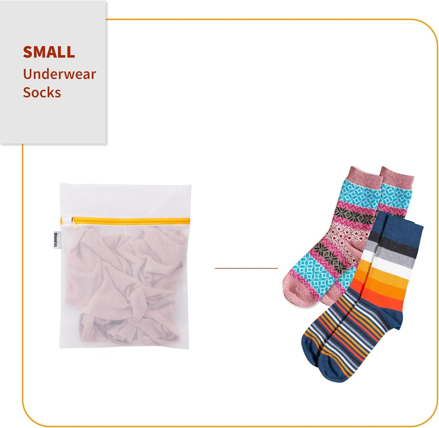 Mesh Laundry Bag for Delicates, Wash Bag for Underwear and Lingerie, Makeup Organizer Bag (2 Small)