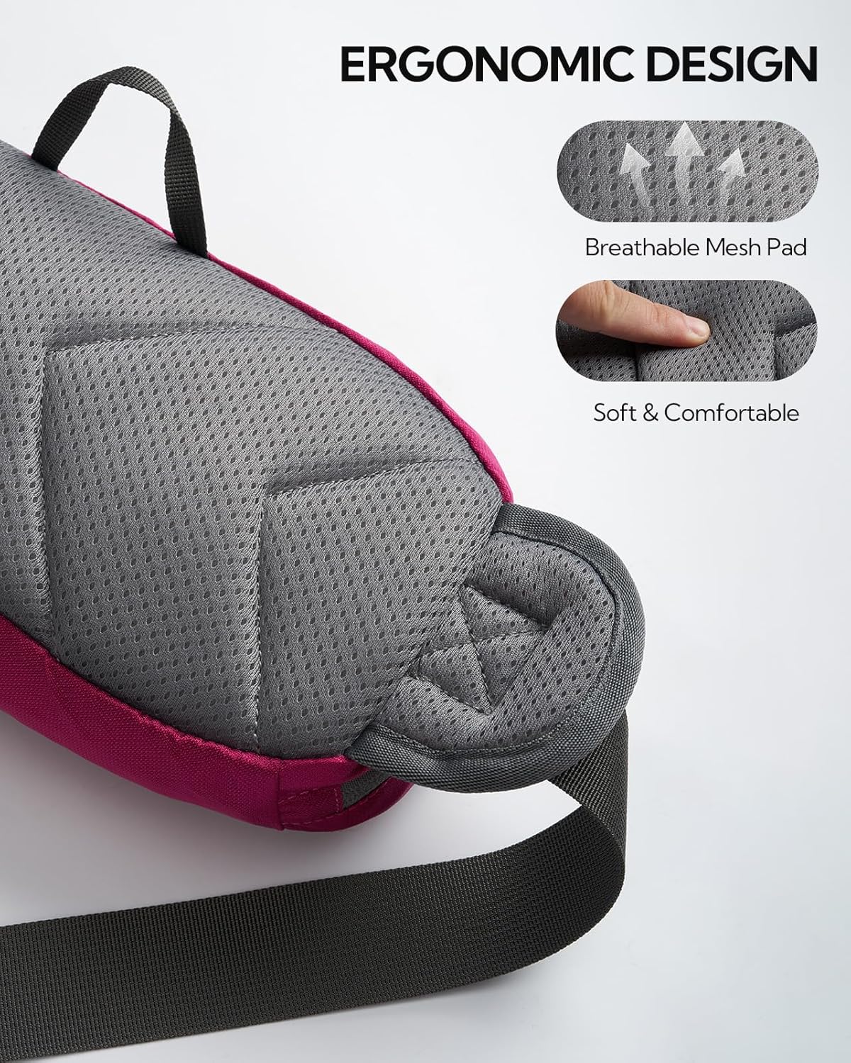 WATERFLY Fanny Pack Waist Bag: Hiking Water Bottle Holder with Strap Waist Pack for Women Men Hydration Hip Packs for Running Walking Traveling-Rose Red