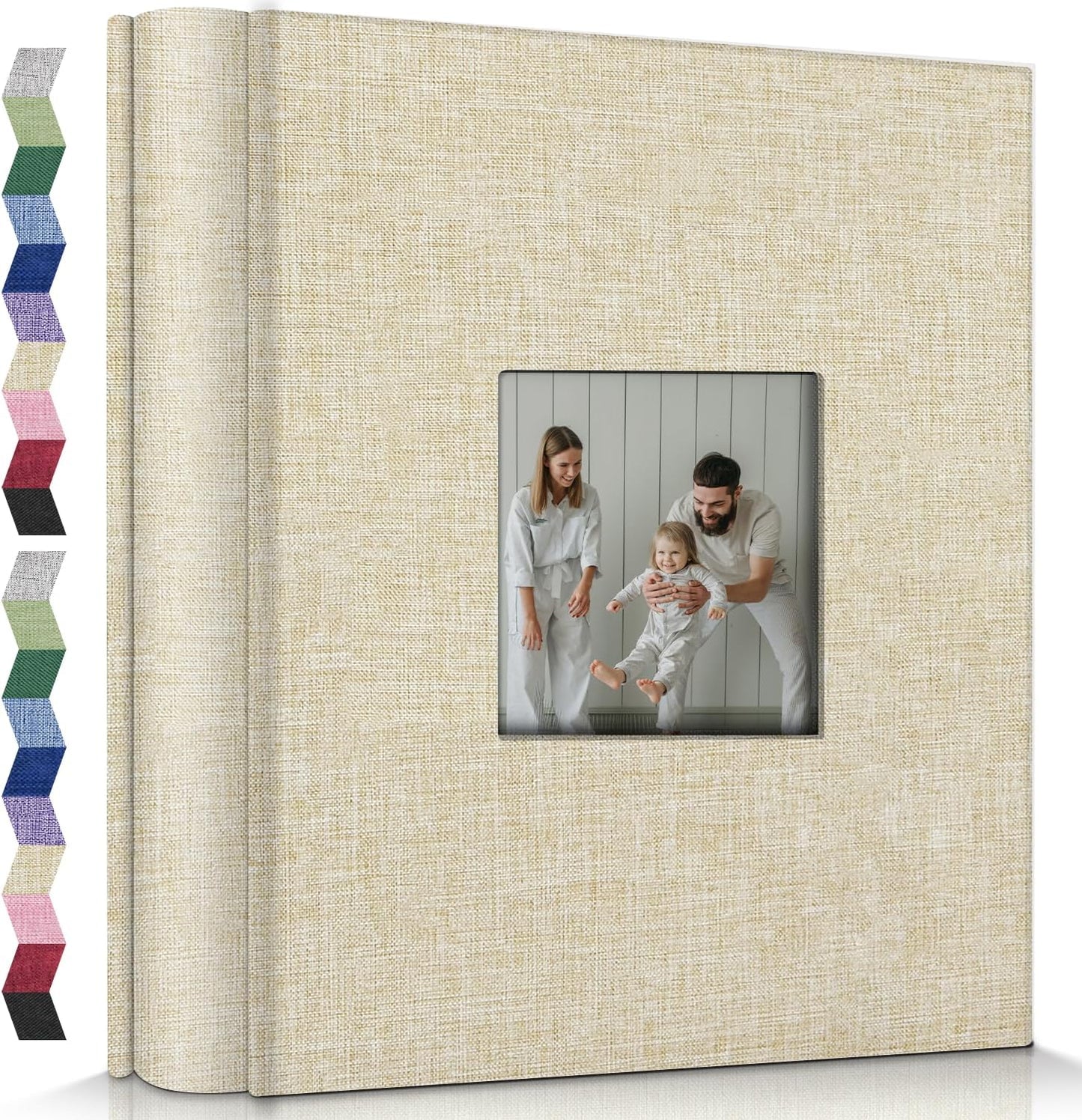popotop Photo Album 4x6-600 Photos Photo Books with 600 Horizontal and Vertical Pockets,Linen Cover Albums for Family Wedding Anniversary Baby Vacation Pictures