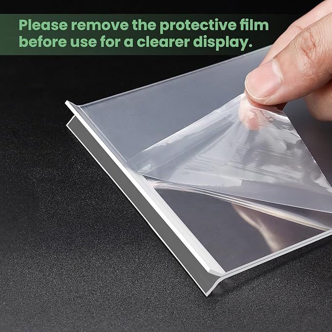 Acrylic Sign Holder 4x6, 21 Pack Clear Table Menu Vertical Double Sided Display, Plastic Menu Stand Paper Holder Suitable for Restaurants Office Store Show Fair