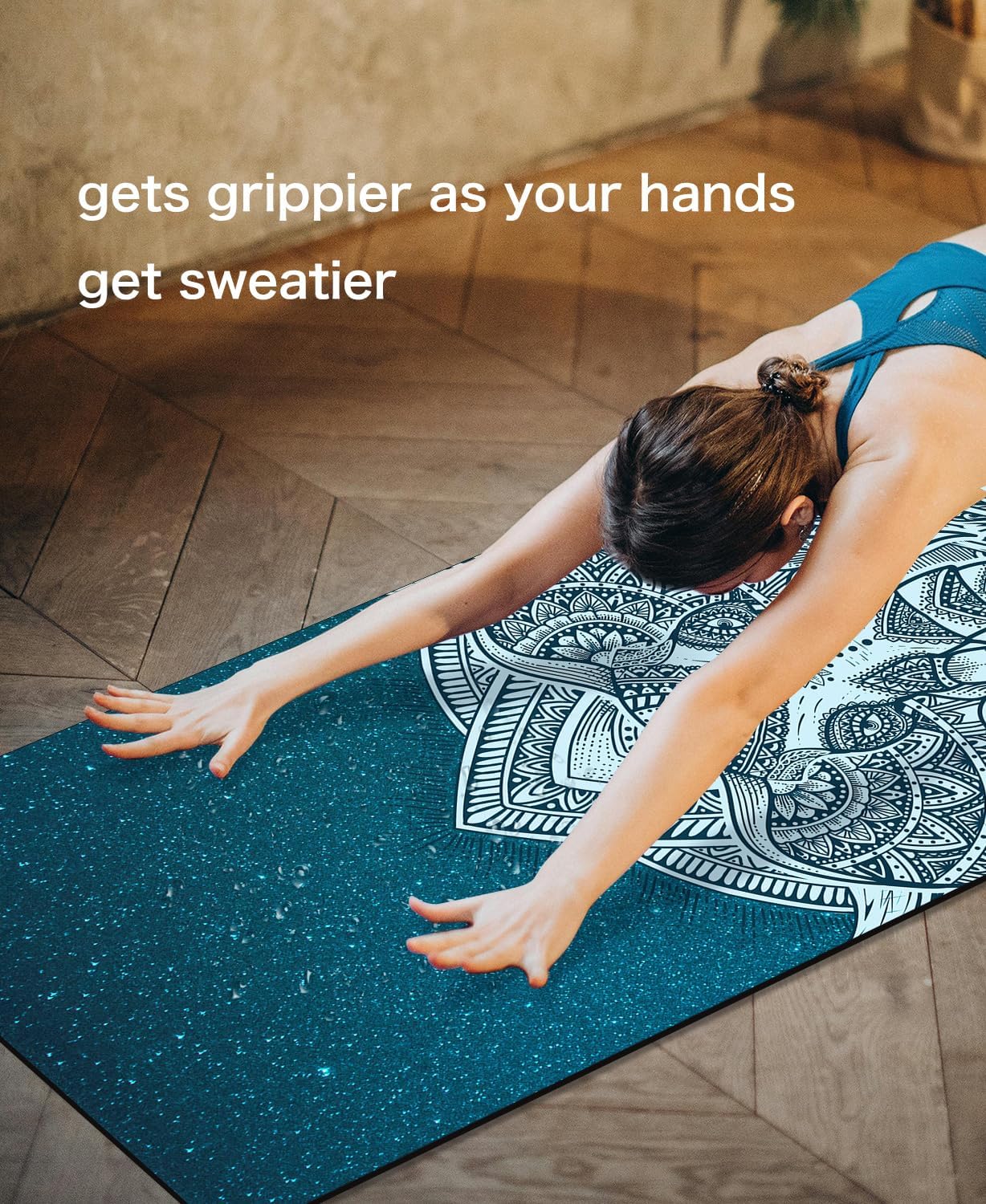 Non Slip Yoga Mat TPE Workout Mat for Men Women, Thick Workout Mat with Carrying Strap, Fitness Mats for Exercise, Yoga, Fitness, Pilates, Floor Workouts (72" x 24" x 6mm)