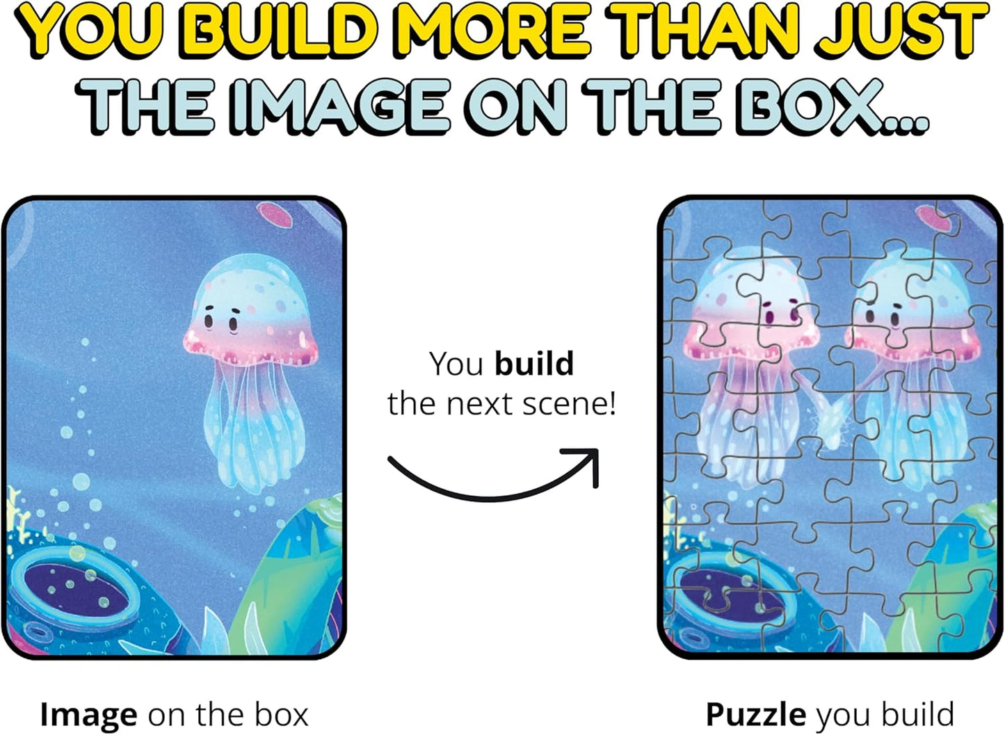 Jigsaw Puzzles 1000 Pieces - Magic Mystery Story Secret Ending Puzzle - Perfect Game Night for Adults & Kids - Ocean Theme Challenging (Beyond The Kelp)