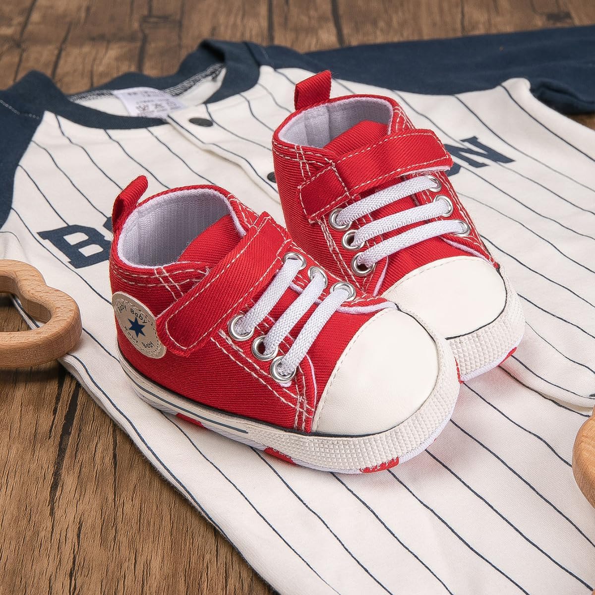 Unisex Baby Girls Boys Canvas High-top Shoes, Newborn Infant Anti-Slip Soft Sole Frist Walking Breathable Sneakers