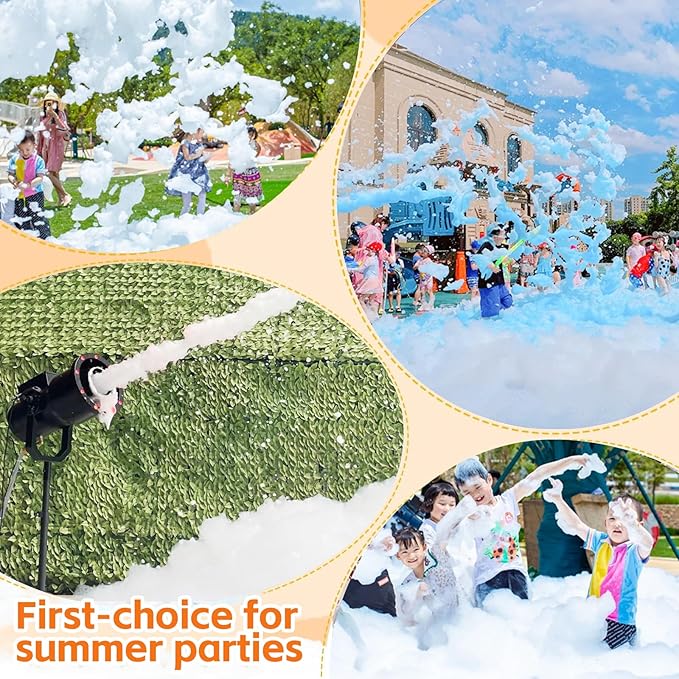 Foam Machine for Party Whit 9 LED Lights, Party Foam Machine with Water Tank, Foam Cannon for Garden, Pool, Indoor, Birthdays, Celebrations, and Backyard Events