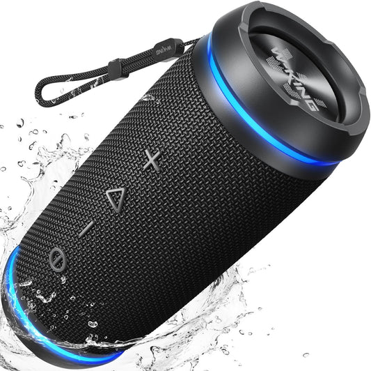 W-KING 36W Portable Speakers Bluetooth Wireless, IPX6 Waterproof Bluetooth Speaker Loud, Powerful 360° Sound, Hi-Fi Audio, BT5.4, 30H Battery, Stereo Pairing, EQ for Outdoor, Travel, Home, Beach, Bike