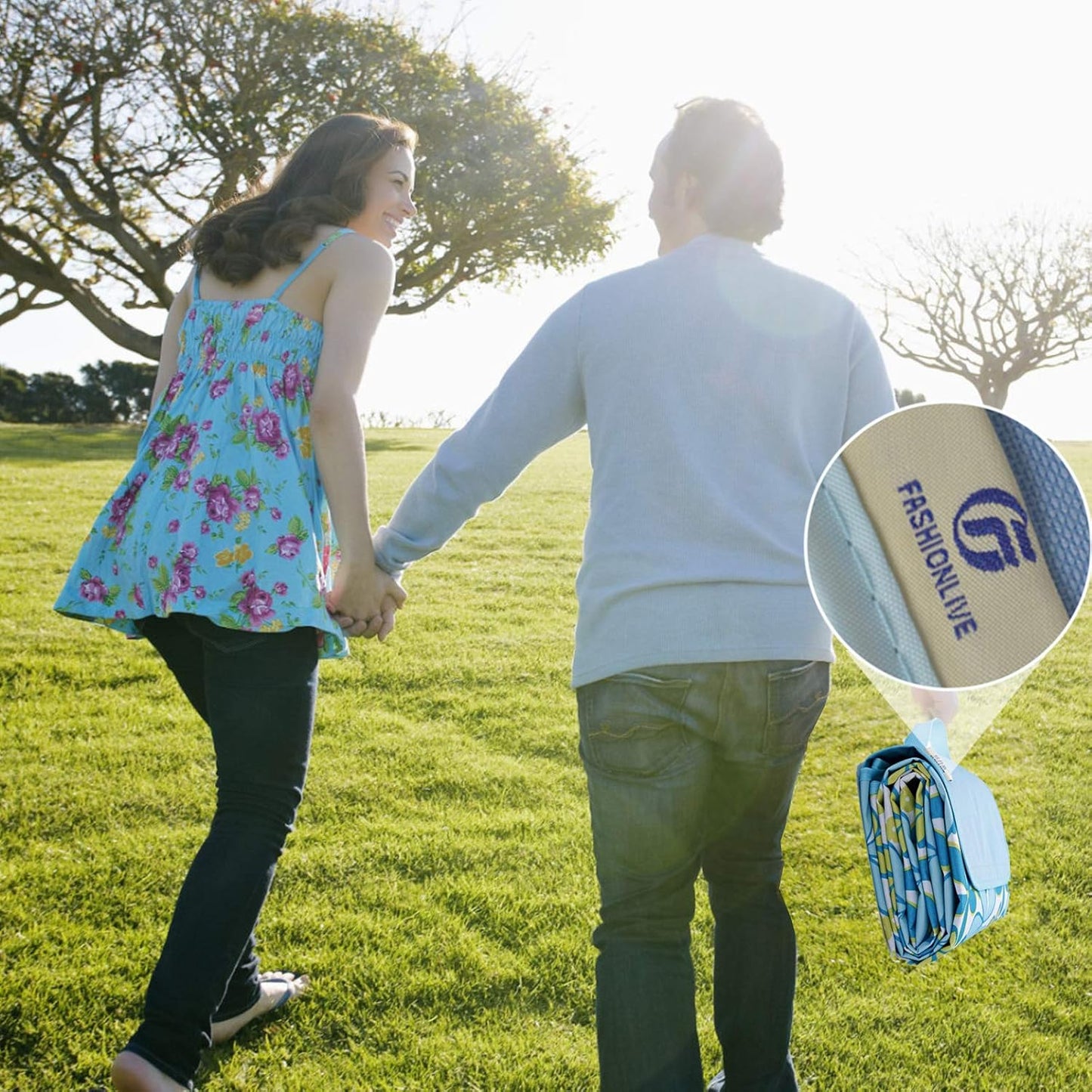 Beach Blanket Extra Large Picnic Blankets Sandproof Waterproof Outdoor Indoor Blanket Lightweight Handy Mat Portable Beach Mat for Camping Hiking Travel Park Grass