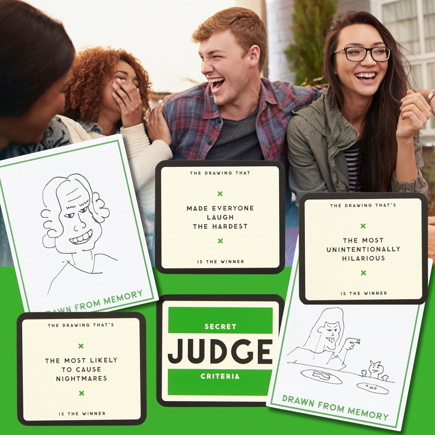 Brass Monkey Drawing from Memory - Social Party Game with 300+ Game Card Prompts for Drawing from Memory