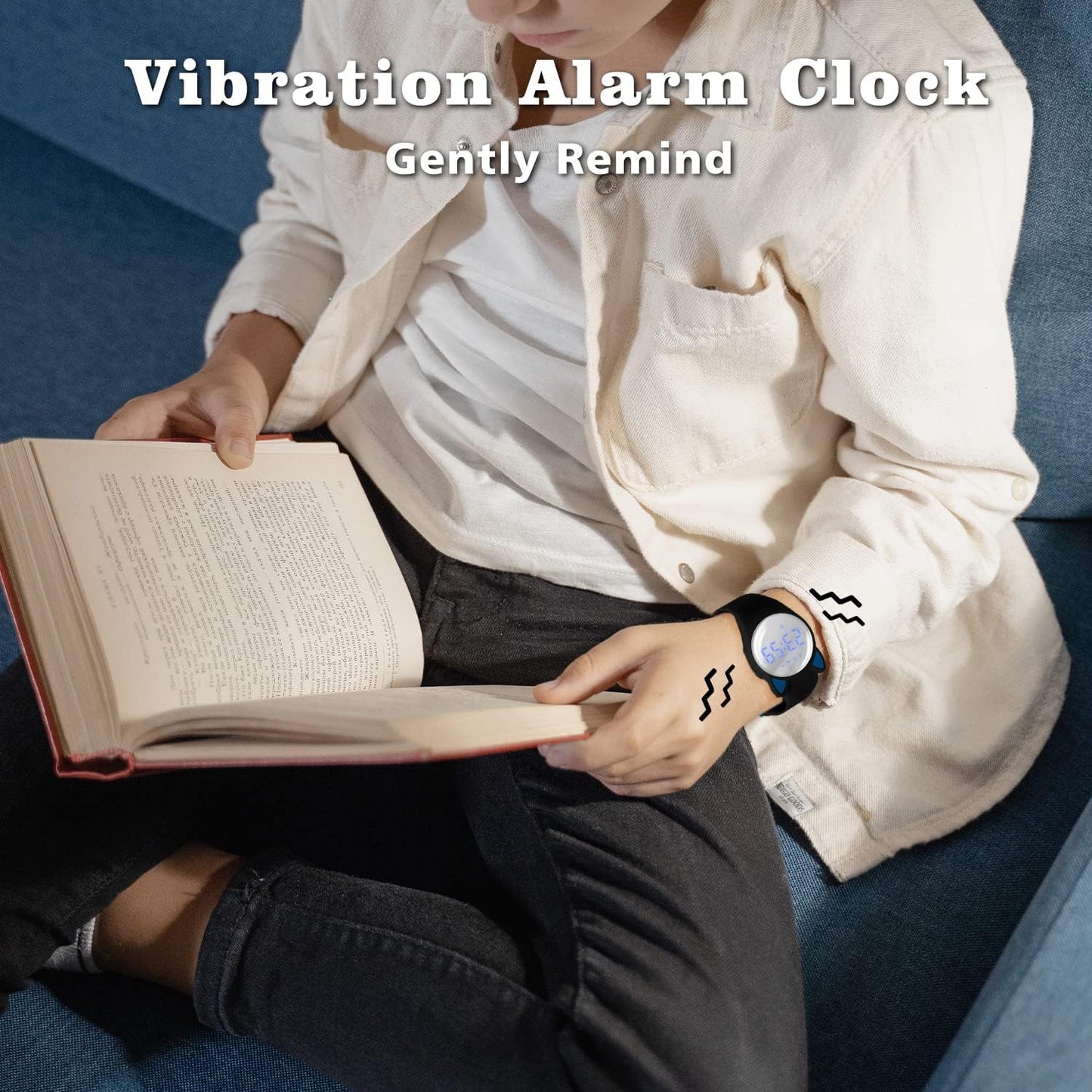 Kids Watches for Girls Boys Digital Sport Watch with Step Counter Pedometer Vibration Alarm Clock, No App Waterproof Fitness Tracker Kids Watch Boys Girls Teens Students Ages 5-16