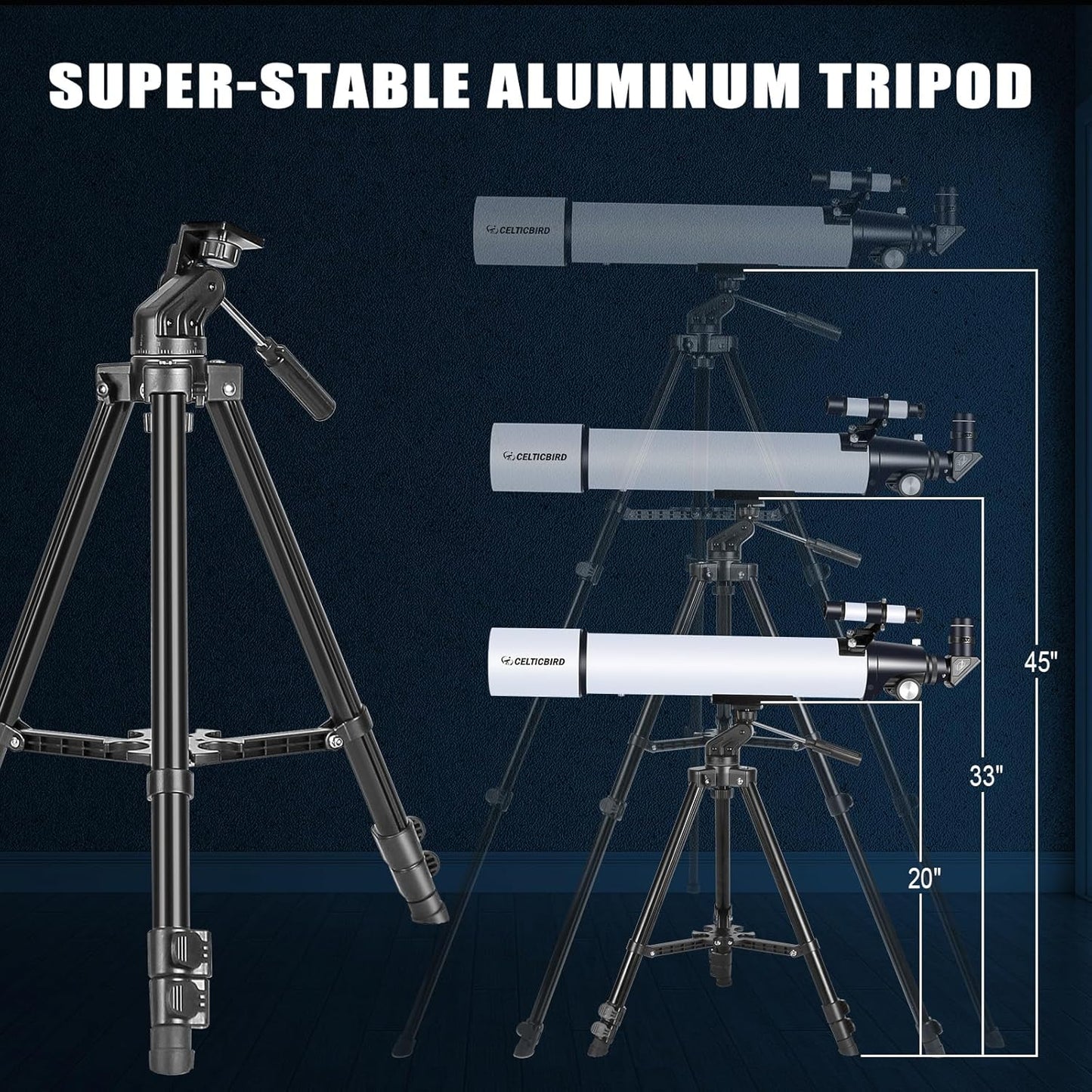 Telescope for Adults Astronomy Beginners, 80mm Aperture 800mm Refractor Telescopes for Adults High Powered with AZ Mount, Carry Bag, Phone Mount