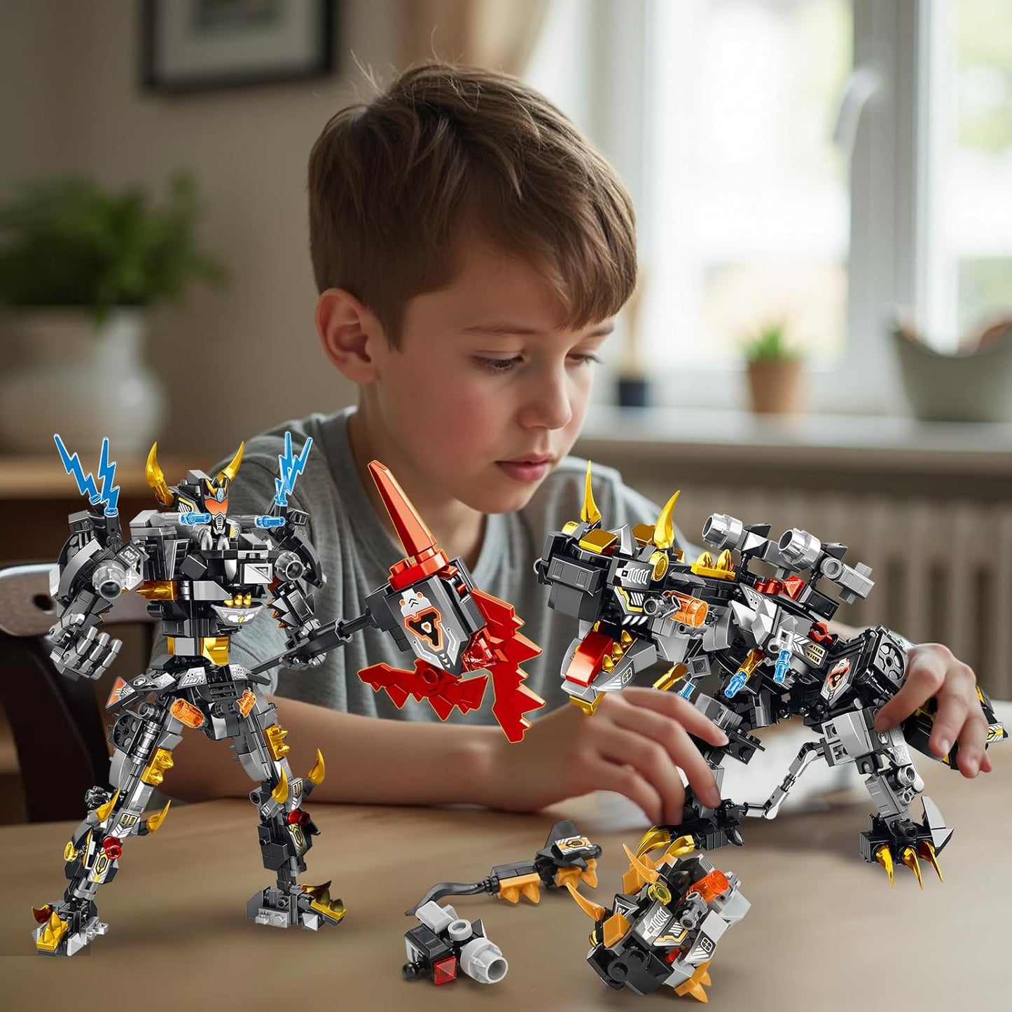 STEM 2 in 1 Carnotaurus Dinosaur Building Kits, Compatible with Dinosaur Set, Transforming Mech Robot Building Sets for Adults, Educational Gift Toy for Kids Boys 6-10 (507 PCS)