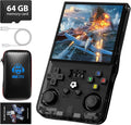 R36MAX Retro Handheld Game Console, 4.0 Inch 720x720 IPS Screen, Built-in 18,000+ Classic Game, Portable Hand Held Open Source Linux System, 4000mAh Battery Retro Gaming Console (Black 64GB)