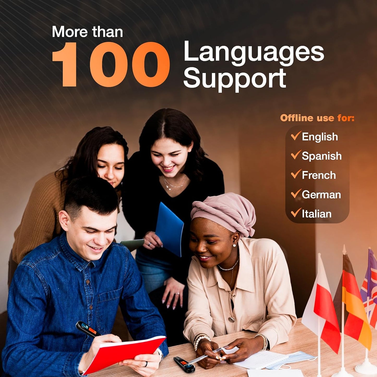 Scanmarker Pal - Translation Pen & Reading Pen for Language Learners, Dyslexia & Learning Difficulties | Translator Pen for 100+ Languages