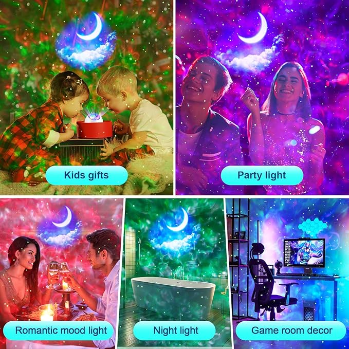 Christmas Gifts for Teens Kids Adult Room Decor Aesthetic,42 Colors Star Projector Galaxy Light+Moon+Cloud Lights for Bedroom,Unique Rhythm Mode,Dimmable+Remote Control Galaxy Lamp for Christmas Decor