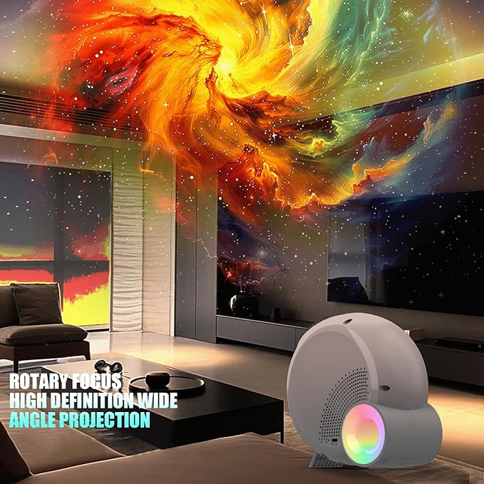 Star Projector, Galaxy Light for Bedroom, Home Planetarium with Remote Control, Realistic Starry Night Ceiling Projector - White