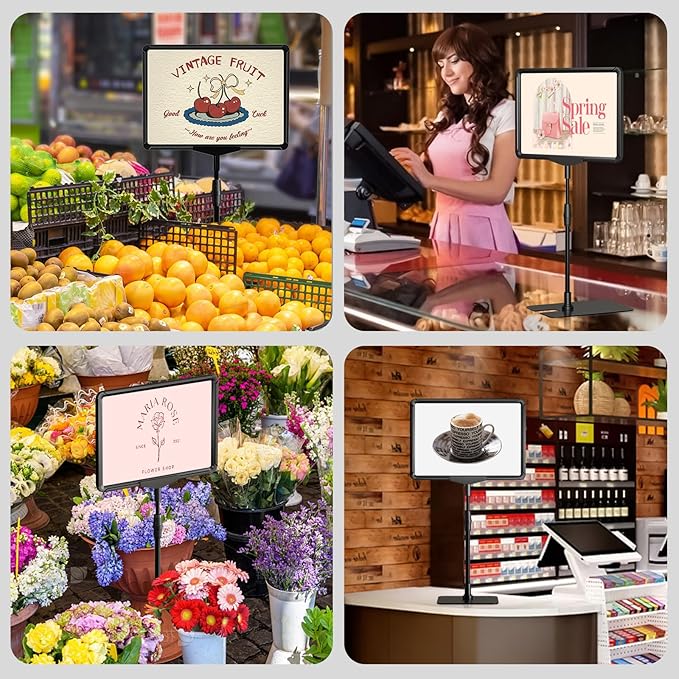 Sign Holder Stand,Sign Stand for Display,Adjustable Sign Holders For Table Top，Table Sign Holders 8.5 x 11