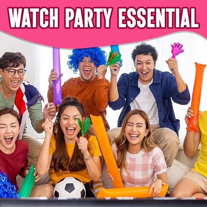 Colorful Hand Clappers - 12 Pack - 7" Noisemakers for Ultimate Party Fun - Sporting Spectacles, Birthday Extravaganzas, and Graduation Celebrations