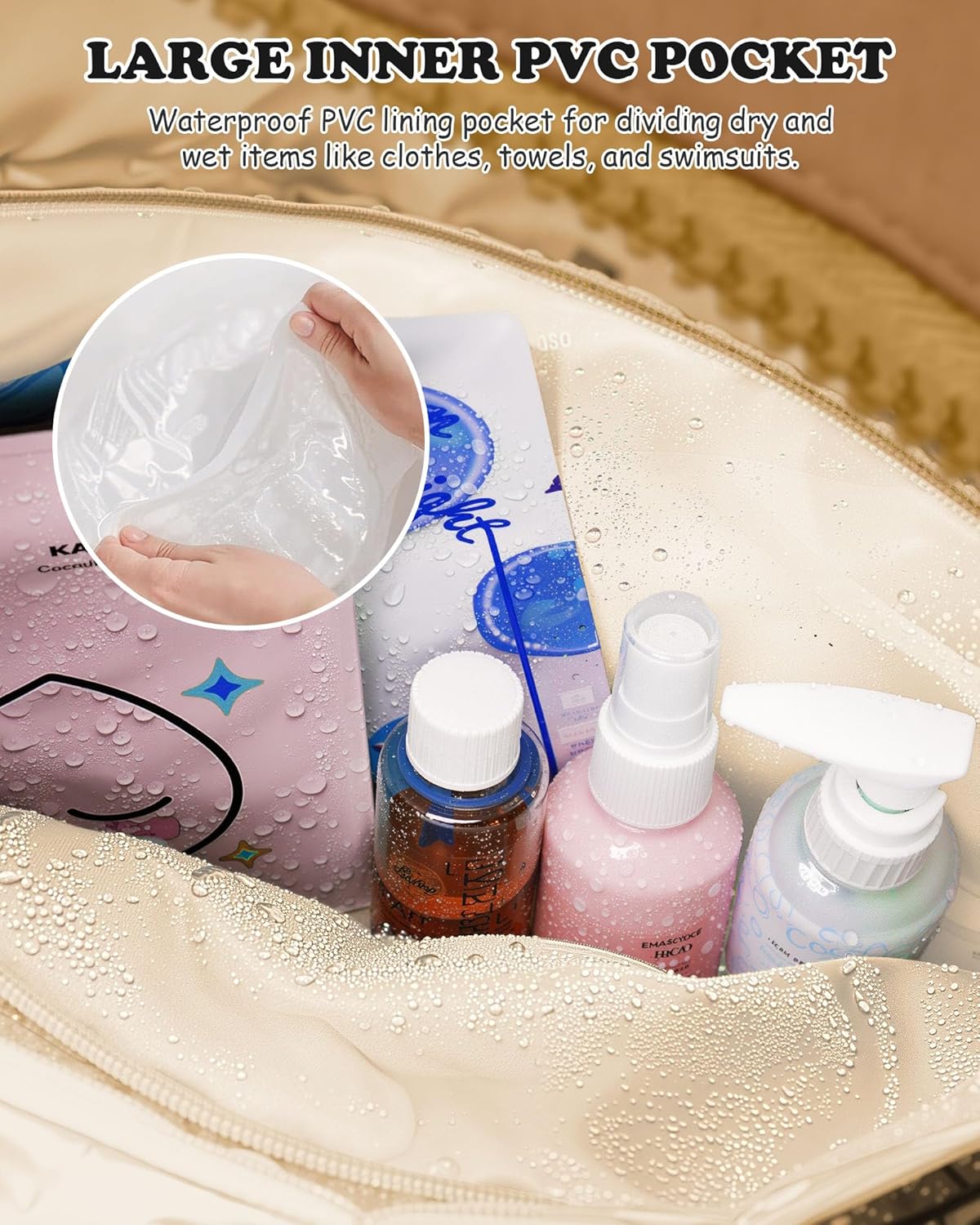 Duffle Bag with Letter, Carry On Bags for Women，Overnight Bag with Wet Pocket，Lightweight Travel Bags Personalized Gym Tote with Makeup Pouch-Daughter Birthday Gift