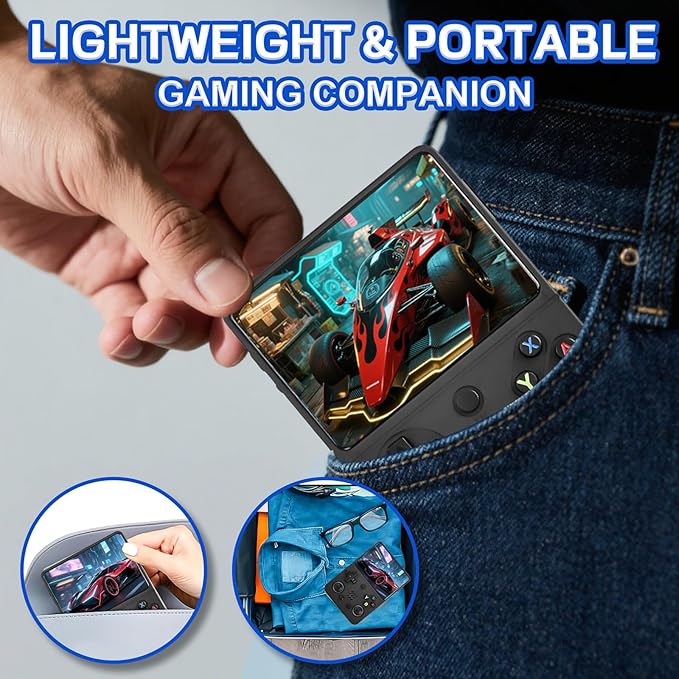 RG36PRO Retro Handheld Game Console - Open Source System,3.5"IPS Screen,30,000+ Classic Games,64G TF card, 3000mAh Battery,Portable Gaming Player for Travel,Gift for Teen or Partner -Black