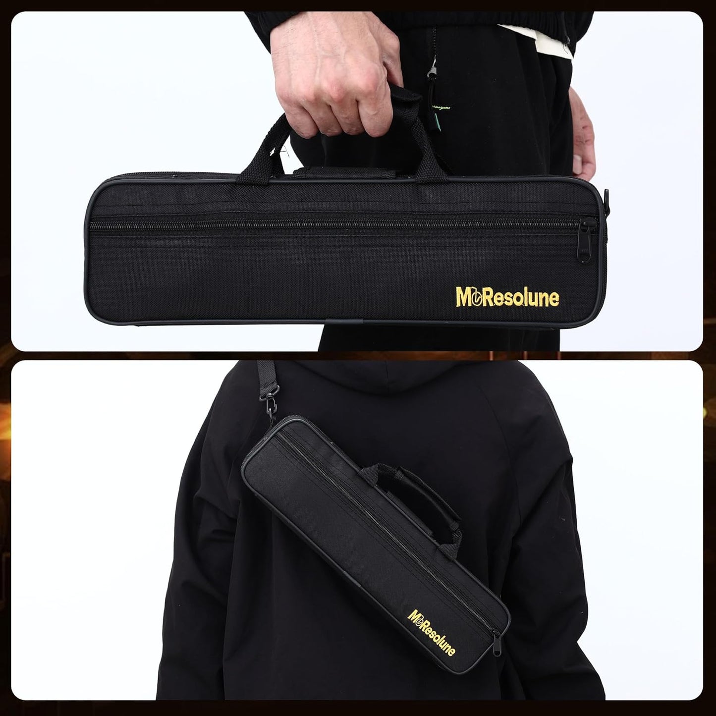 C Flute Closed Hole 16 Key for Beginner Student Blue Flute with Carrying Case Stand Gloves Cleaning Cloth for School Band Instruments