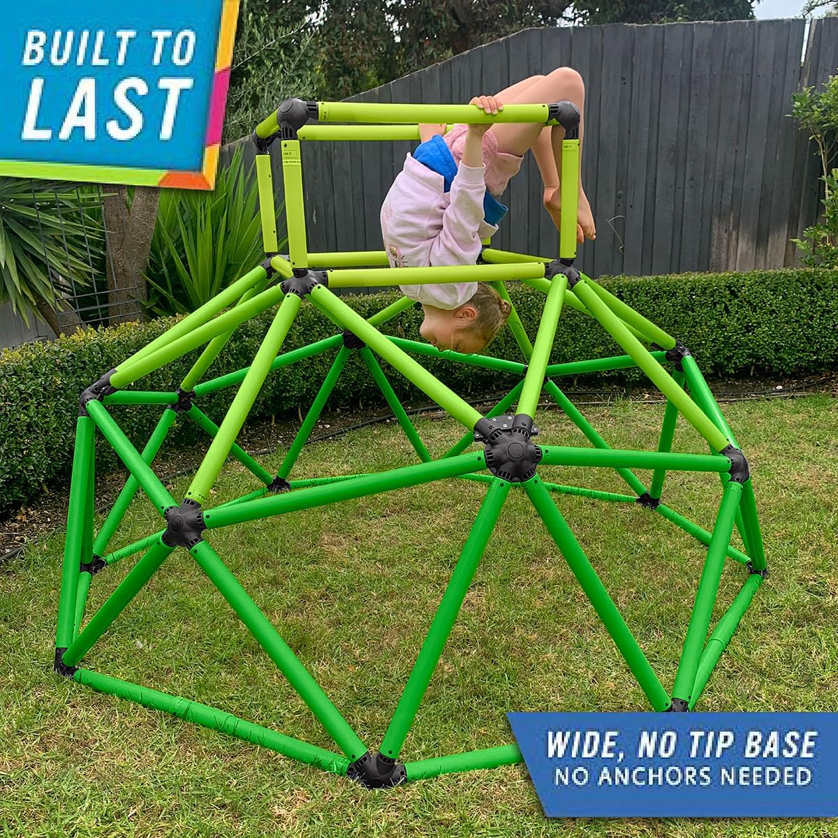 Eezy Peezy Monkey Bars Climbing Tower - Active Outdoor Fun for Kids Ages 3 to 8 Years Old, Green