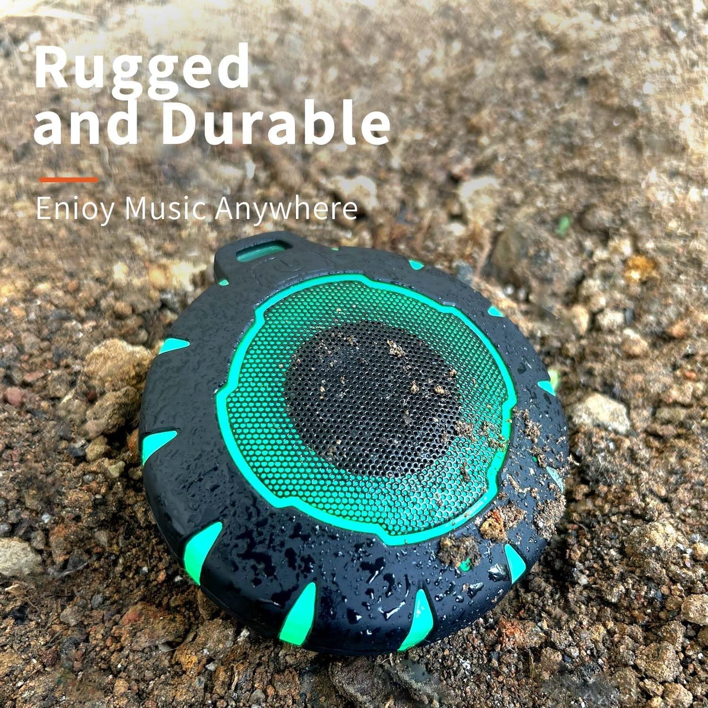 HEYSONG Bluetooth Shower Speaker + Waterproof Phone Pouch – Rugged & Ready for Any Wet Adventure