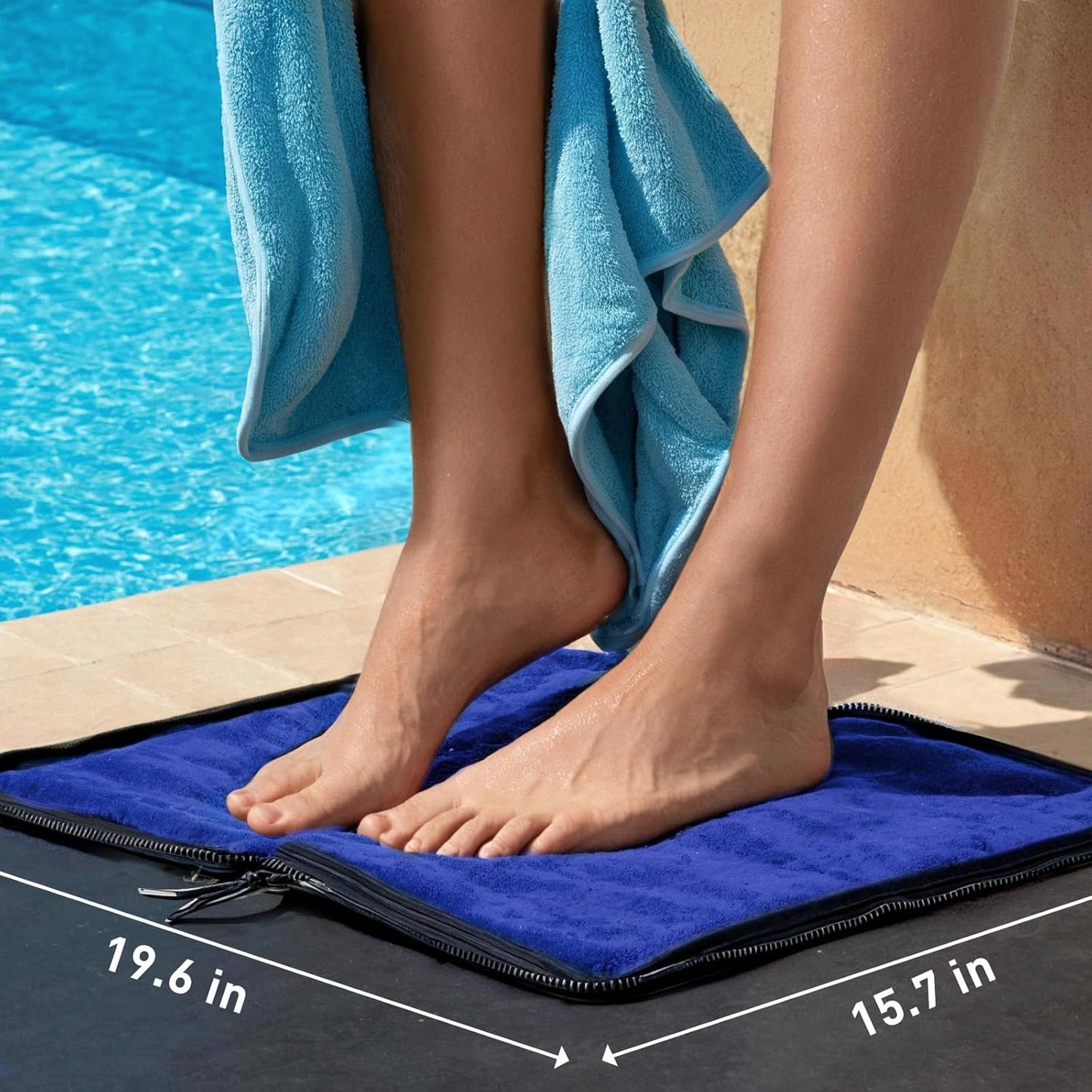 Wet Bag, Wet Dry Bag, Wet bag for swimsuit,Travel, Beach, Pool, Diapers, Dirty Yoga Gym Clothes, Waterproof Embedded Towel Wet Bag(Fleece)-Leakproof Wet Clothes Bag, Beach Travel Essentials