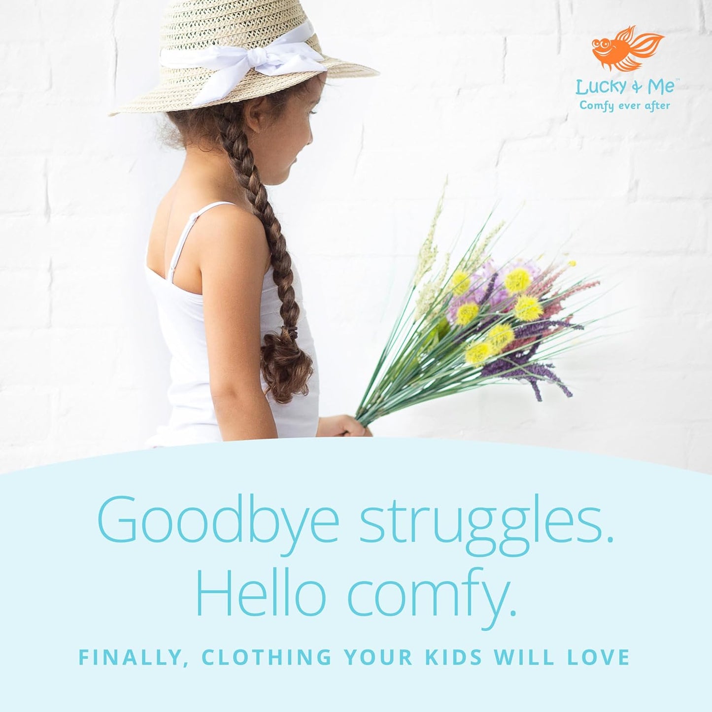 Lucky & Me Girls 100% Organic Cotton Underwear Briefs, Gracie 7 Pack