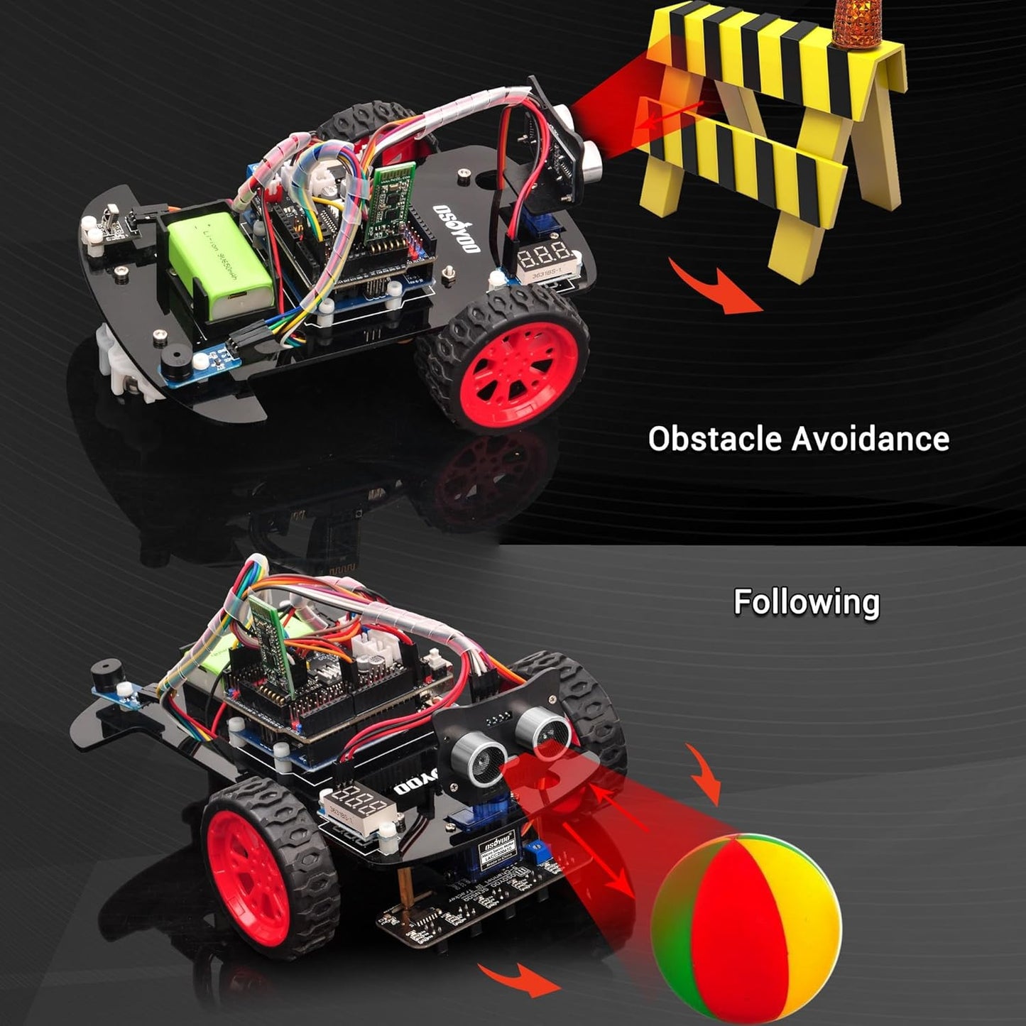 OSOYOO Smart Robot Car kit for Arduino to Learn Programming and Get Hands on Experience of Robotic Assembly for Adults and Youths